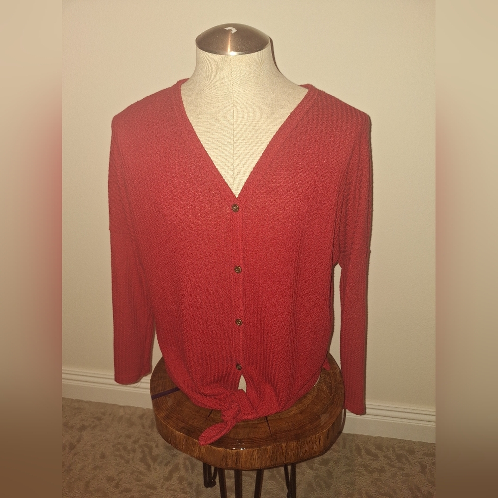 IWOLLENCE | Waffle Knit Cardigan